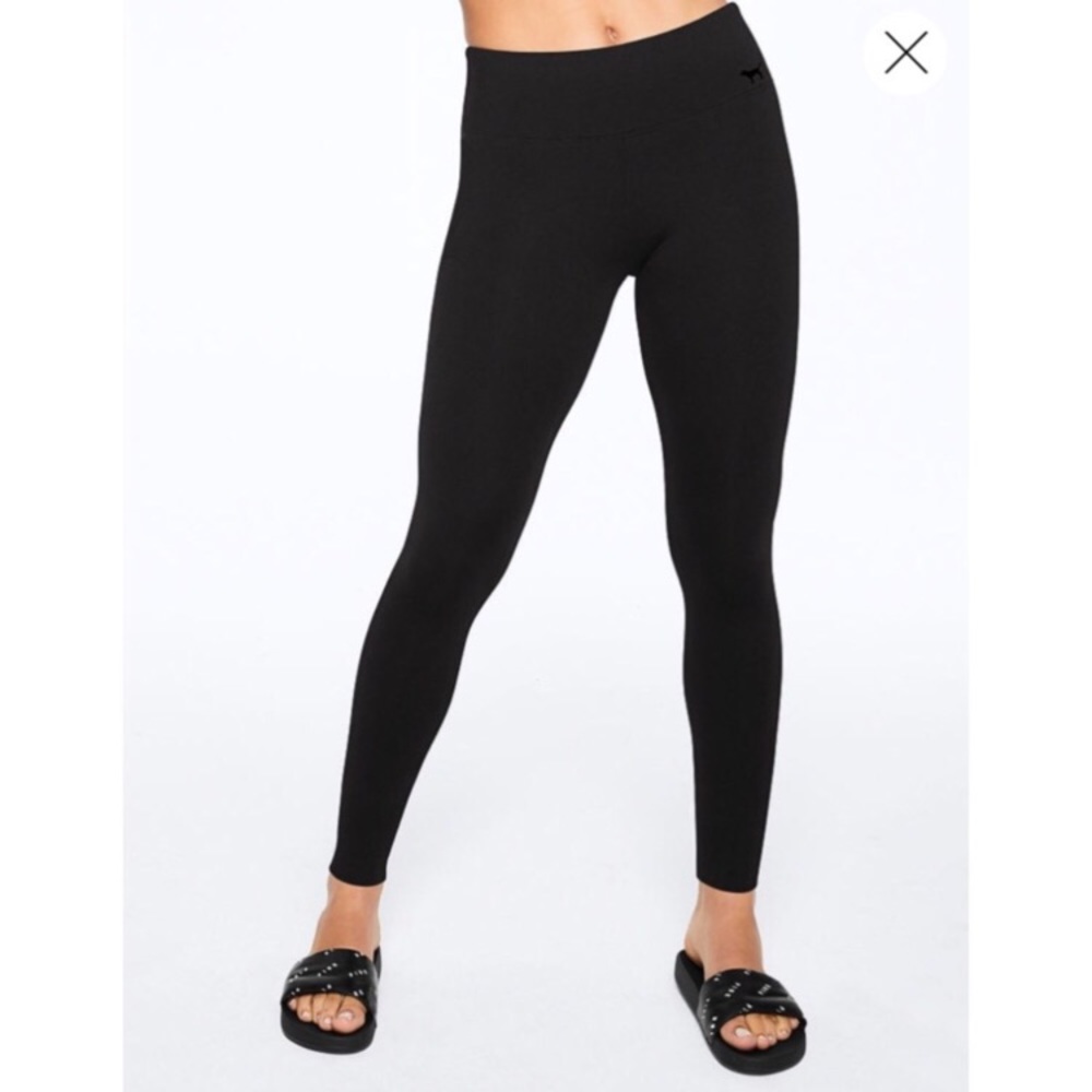 2 Pairs Cotton Stretch Leggings Full Length XS